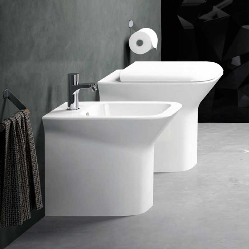 Bidet monoforo installazione filo parete 52x35 cm modello Prua- Azzurra Ceramica