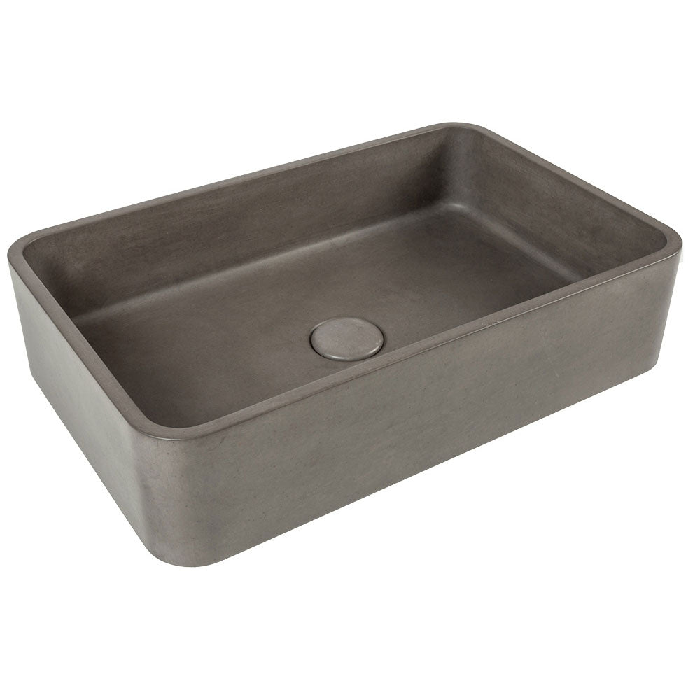 Lavandino da appoggio 'Beton Pool Basin' in cemento e resine cm 50x32,5x12h by Cipi