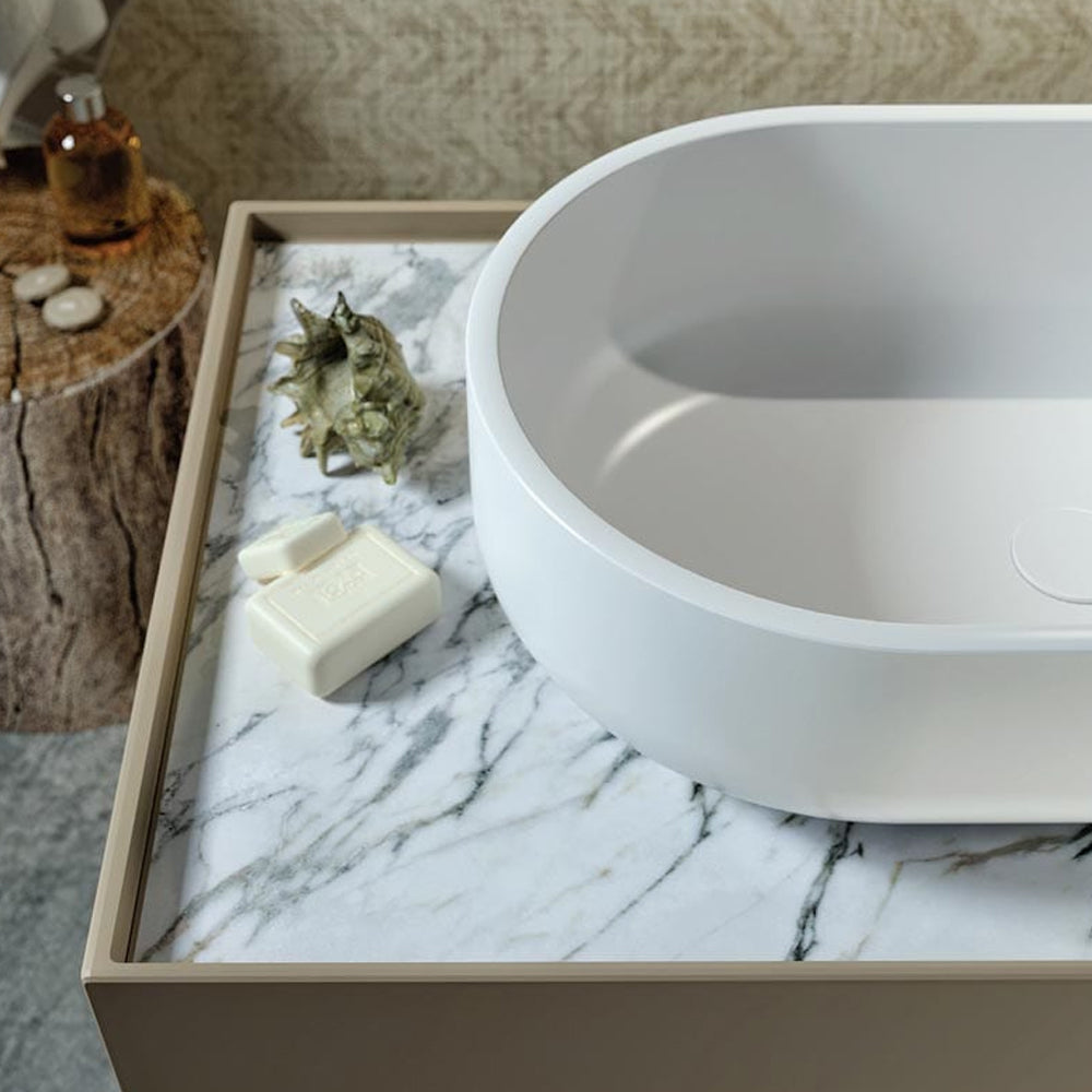 Lavabo da Appoggio in Solid Surface modello Linfa Relax Design