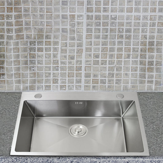 Lavello Singolo Acciaio Inox Sottotop Sottopiano Integrato Satinato Vasca 60x45