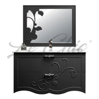 Mobile bagno moderno sospeso luxury nero - 90 cm