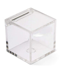 12 Scatoline Scatole Cubo Plexiglass 5x5 Trasparente Porta Confetti Bomboniera         