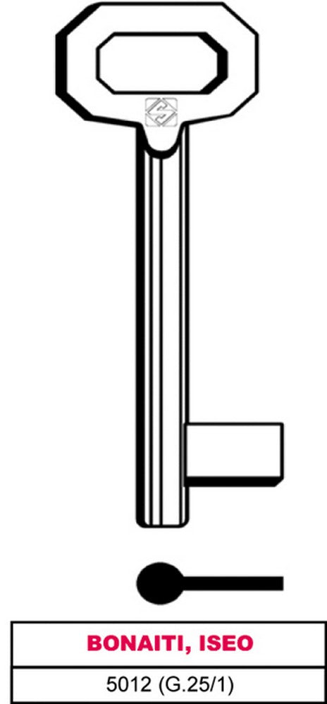 5pz chiave a mappa 5012 (g.vaz 1) bonaiti, iseo vit12024
