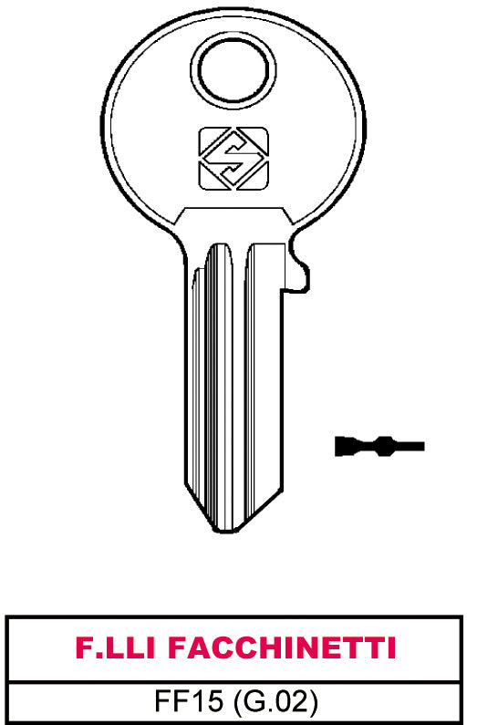 Silca chiave asc ff15 (g.vac 0) f.lli facchinetti (20 pezzi) - Silca