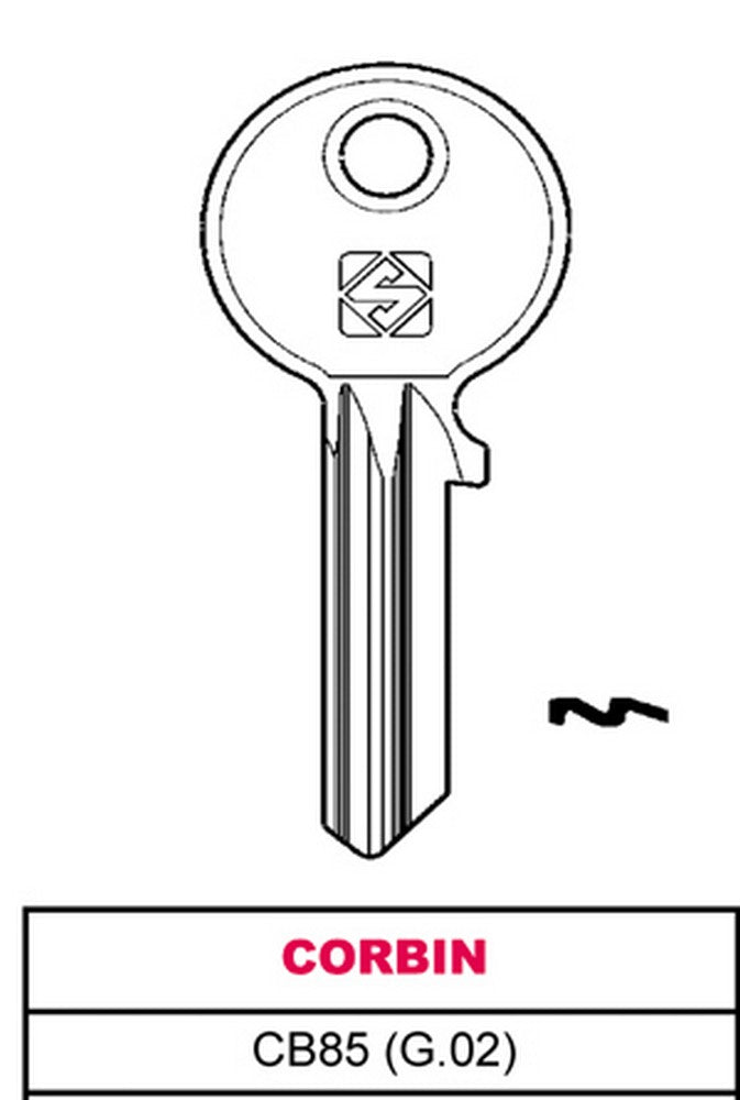 20pz chiave asc cb85 (g.vac 4) corbin cod:ferx.vit23111