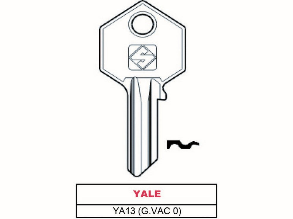 20pz chiave asc ya13 (g.vac 0) yale cod:ferx.vit54665