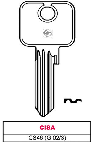 10pz chiave asc cs46 (g.vac 3) cisa vit28567