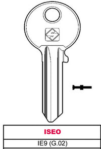 20pz chiave asc ie9 (g.vac 0) iseo vit7716