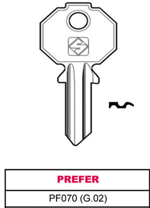 20pz chiave asc pf070 (g.vac 0) prefer cod:ferx.vit16275