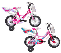 Bicicletta per Bambina 12” 2 Freni Bimba Mya Ciclamino o Rosa/Ciclamino