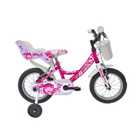 Bicicletta per Bambina 14” 2 Freni Bimba Mya Ciclamino o Rosa/Ciclamino