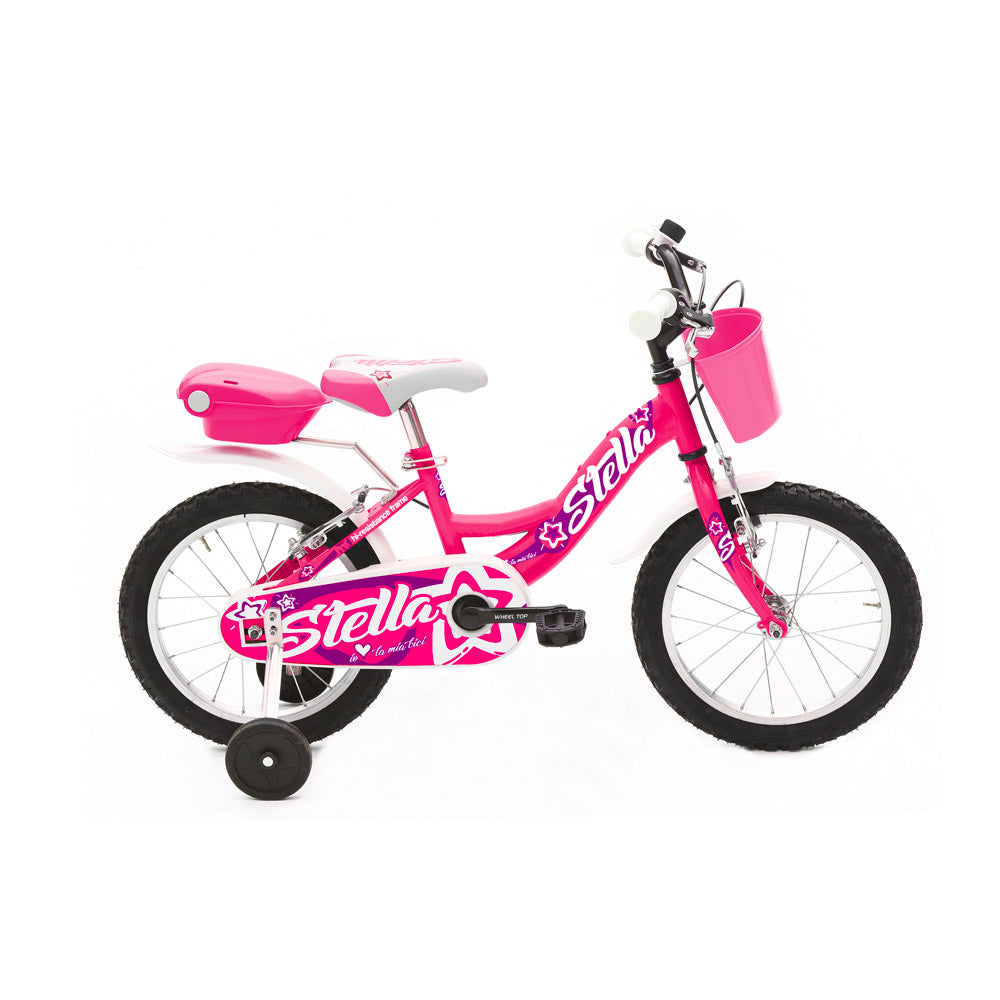 Bicicletta per Bambina 14” 2 Freni Bimba Stella Ciclamino