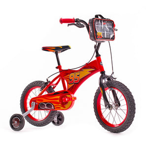 Bicicletta per Bambino 14” 2 Freni con Licenza Disney Cars Rosso