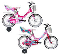 Bicicletta per Bambina 16” 2 Freni Bimba Mya Ciclamino o Rosa/Ciclamino