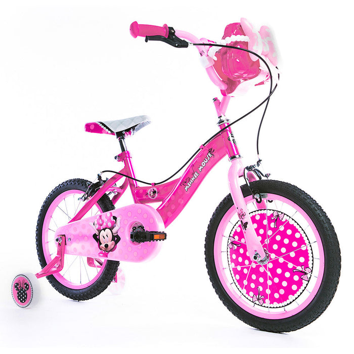 Bicicletta per Bambina 16” 2 Freni con Licenza Disney Minnie Rosa