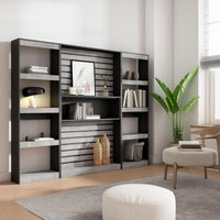 Libreria scaffale, 230x186x25cm, Soggiorno - Ufficio, Cemento RF 2363