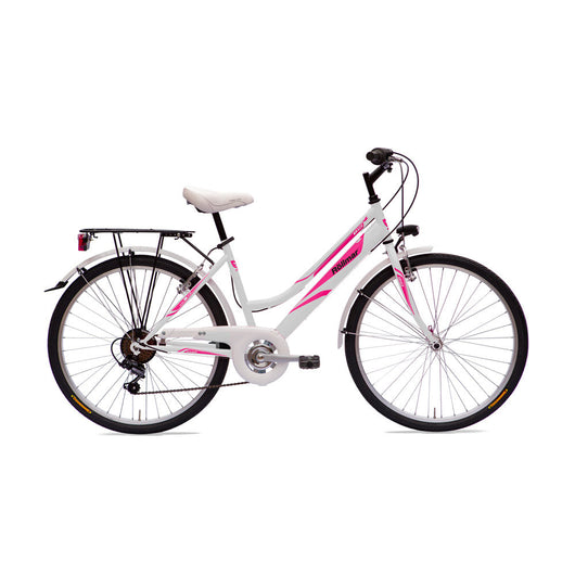 Bicicletta City Ragazza 24” 6 Velocità Grace Bianco o Ciclamino