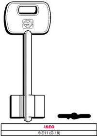 5pz chiave a doppia mappa 5ie11 (g.vas 0) iseo vit26626