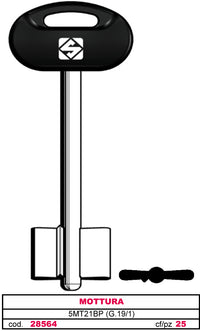 Silca chiave a doppia mappa 5mt21bp (g.vat 1) mottura (5 pezzi) - Silca