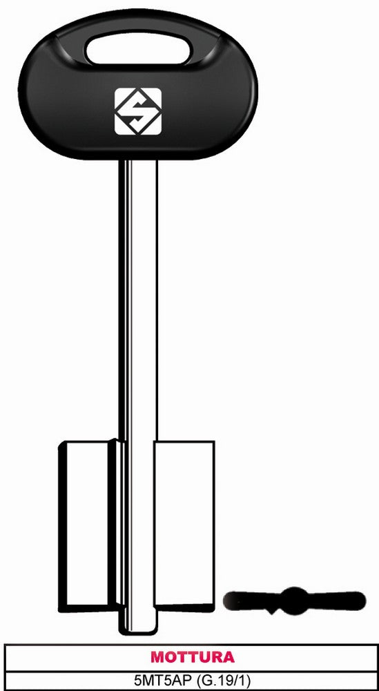 5pz chiave a doppia mappa 5mt5bp (g.vat 6) mottura cod:ferx.vit11960