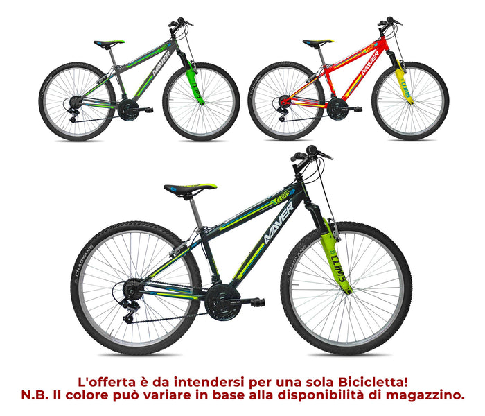 Bicicletta MTB Ragazzo 27,5” 18 Velocità Climb Nero o Rosso o Antracite