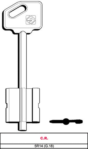 5pz chiave a doppia mappa 5r14 (g.vas 5) c.r. vit12034