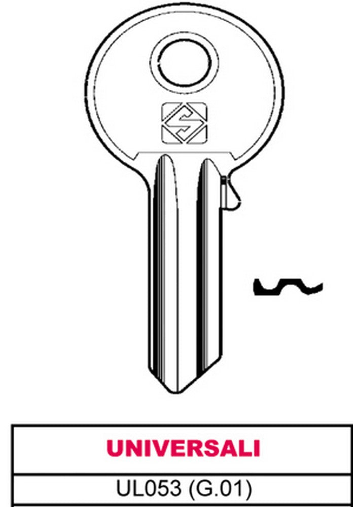 100pz chiave ottone ul053 (g.vab 0) universale cod:ferx.vit11712