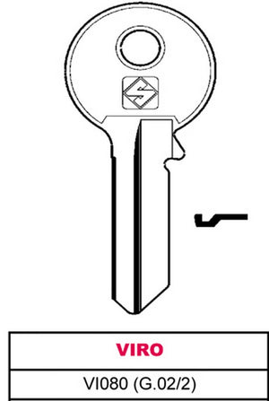 100pz chiave ottone vi080 (g.vac 2) viro vit11859