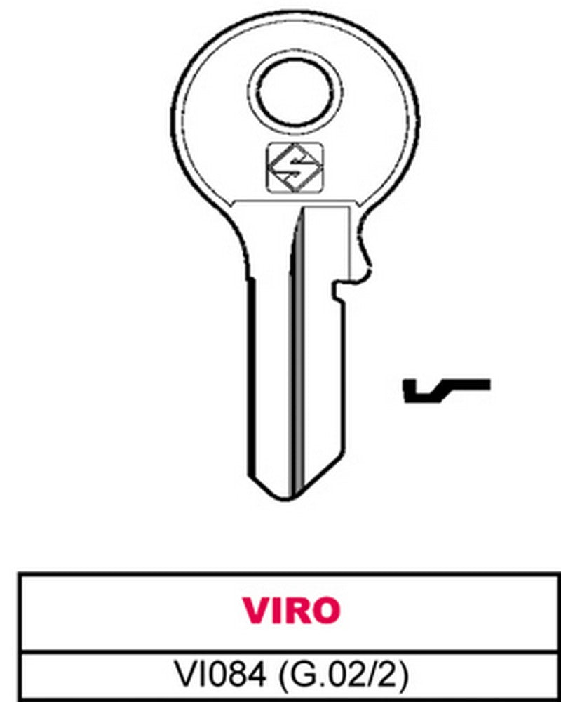 20pz chiave ottone vi084 (g.vac 2) viro vit11887