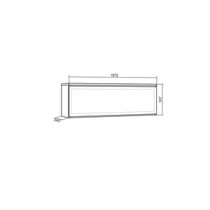 Caminetto elettrico LED, Effetto Fiamma Realistico, 107x38x25cm Camino elettrico, Stile moderno, Cemento