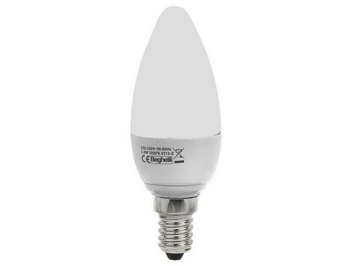 Beghelli lampada a led oliva e14  luce calda 3,5 w (10 pezzi) - Beghelli