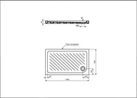 Piatto doccia in ceramica antiscivolo alto 7 cm Gemma 2 Ceramica Dolomite - Misura: 70 x 100 x h7 cm