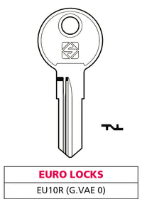 Silca chiave asc eu10r (g. vae 0) euro locks (10 pezzi) - Silca