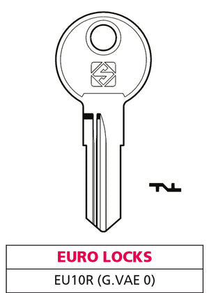 Silca chiave asc eu10r (g. vae 0) euro locks (10 pezzi) - Silca