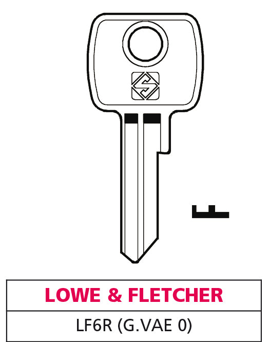 Silca chiave asc lf6r (g. vae 0) lowe & fletcher (20 pezzi) - Silca