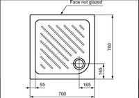 Piatto doccia in ceramica antiscivolo alto 7 cm Gemma 2 Ceramica Dolomite - Misura: 70 x 90 x h7 cm