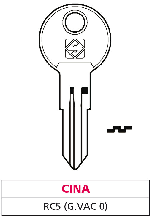 Silca chiave asc rc5 (g. vac 0) cina (20 pezzi) - Silca