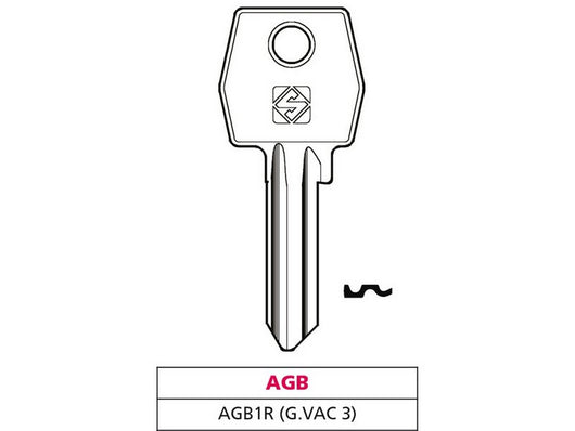 20pz chiave ottone agb1r (g. vac 3) agb vit47555