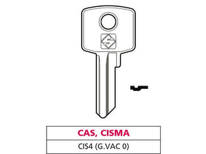 20pz chiave ottone cis4 (g. vac 0) cas-cisma vit47597