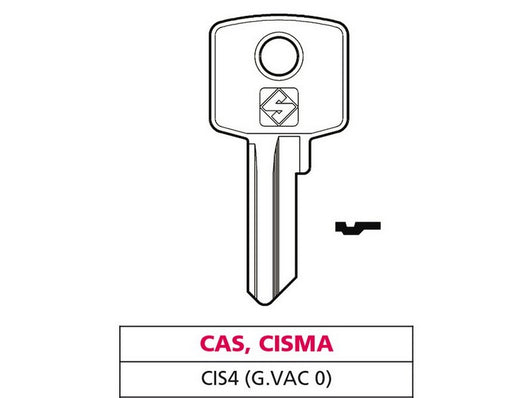 20pz chiave ottone cis4 (g. vac 0) cas-cisma vit47597