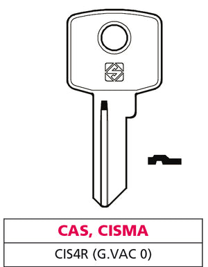 Silca chiave ottone cis4r (g. vac 0) cas-cisma (20 pezzi) - Silca