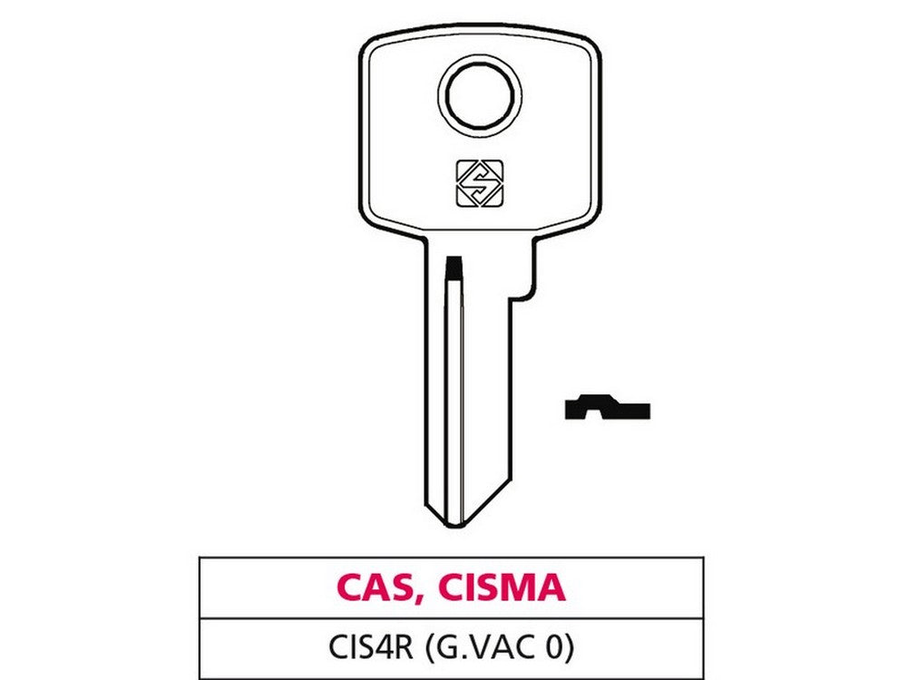 20pz chiave ottone cis4r (g. vac 0) cas-cisma vit47600