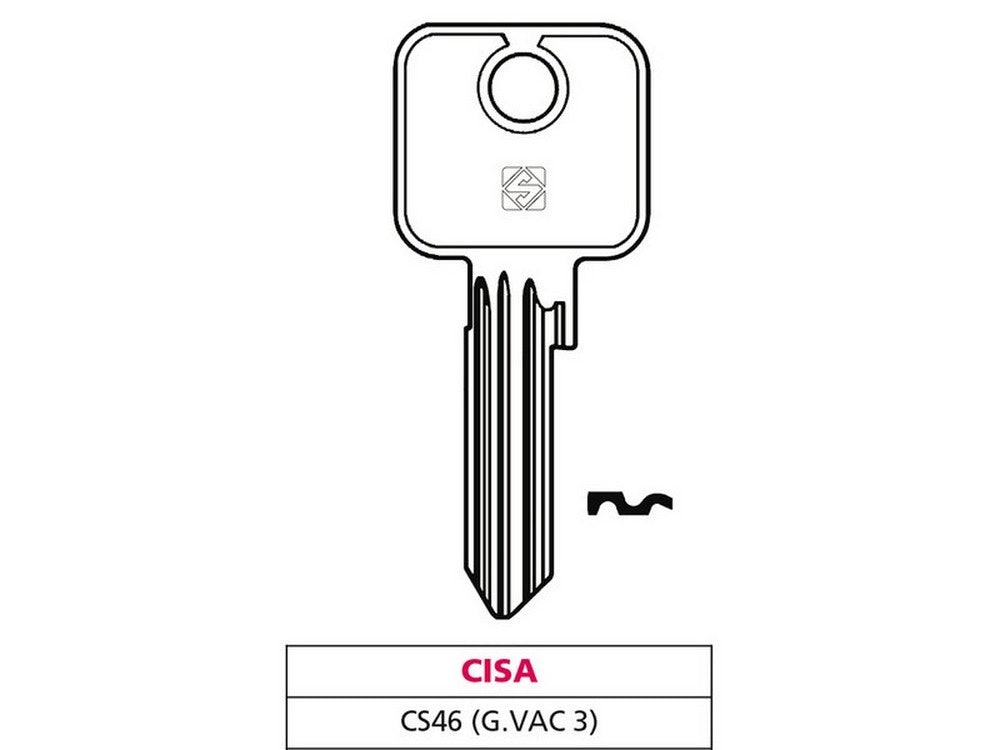 10pz chiave ottone cs46 (g. vac 3) cisa cod:ferx.vit47564