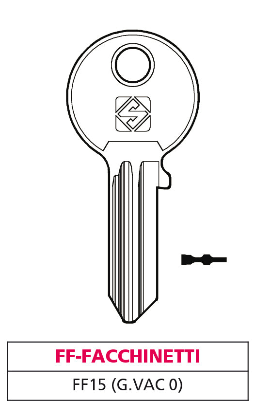 Silca chiave ottone ff15 (g. vac 0) ff-facchinetti (20 pezzi) - Silca