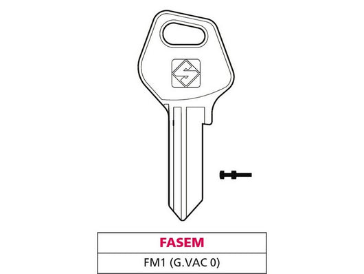 20pz chiave ottone fm1 (g. vac 0) fasem vit47563