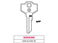 Silca chiave ottone gs4 (g. vac 0) giussani (20 pezzi) - Silca