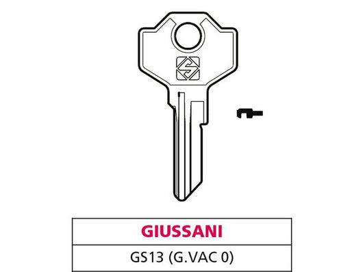 20pz chiave ottone gs13 (g. vac 0) giussani vit47599