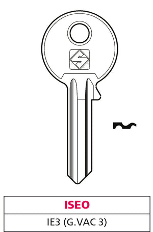 Silca chiave ottone ie3 (g. vac 3) iseo (20 pezzi) - Silca