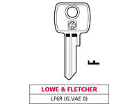 10pz chiave ottone lf6r (g. vae 0) lowe & fletcher vit47610