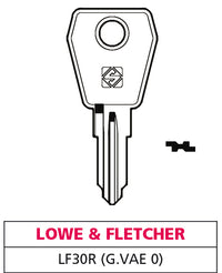 Silca chiave ottone lf30r (g. vae 0) lowe & fletcher (10 pezzi) - Silca